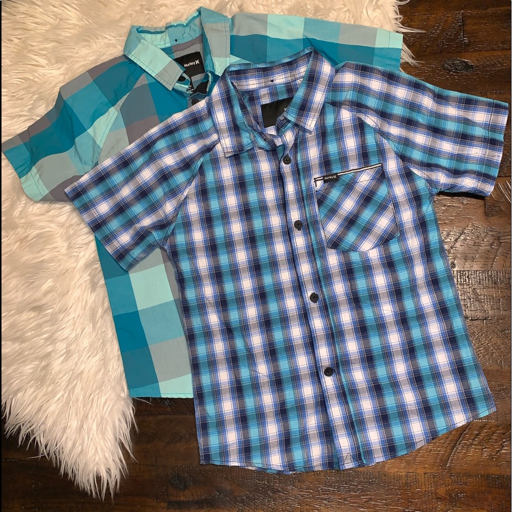 Boys Hurley button up shirts